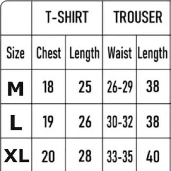 Men Cotton Printed Track Suit Gray Black 2Pcs Medium to XL