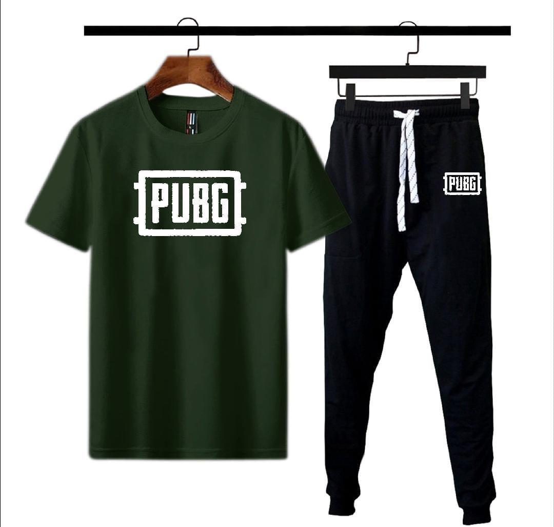 Men PUBG Graphic Cotton Track Suit Black XL