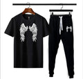 Men Black Angel Wings Track Suit Cotton Medium to XL